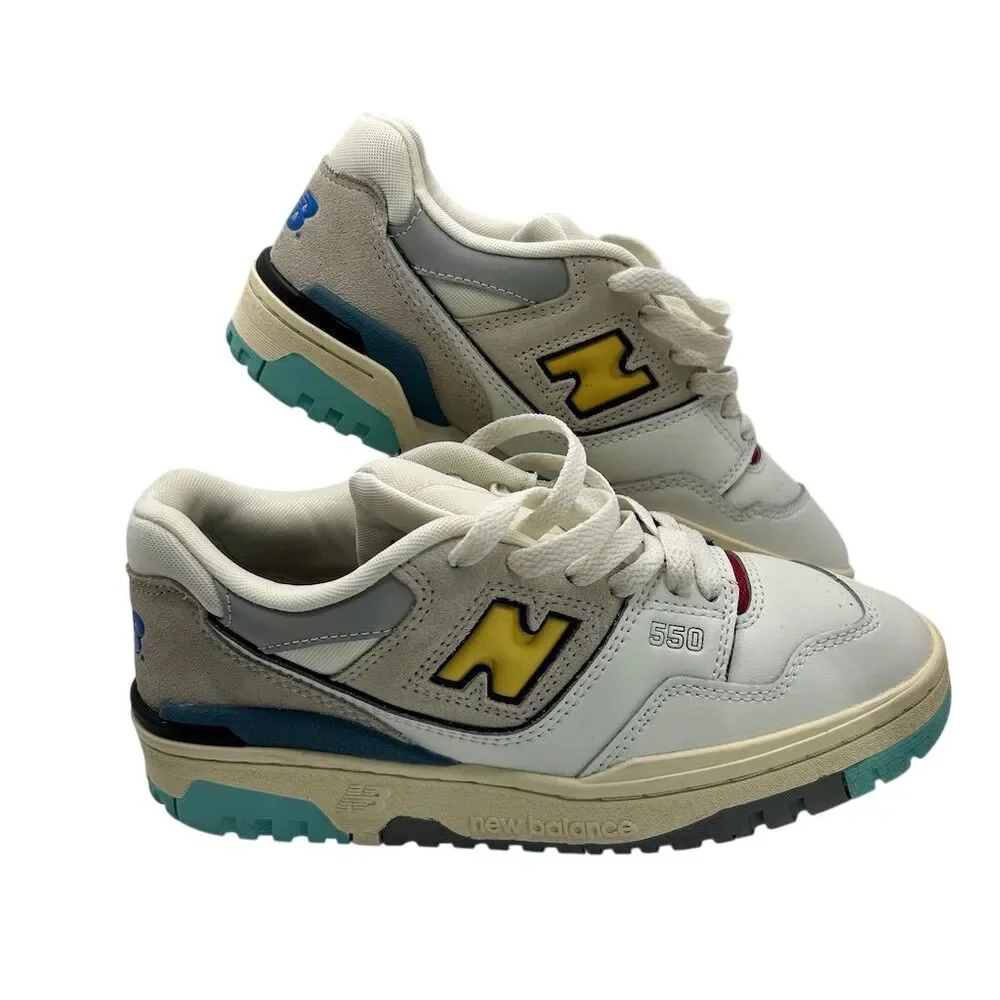 New Balance 550 Sea Salt Yellow Cream Low Top Sneakers Size 6 Women's - Picture 1 of 10